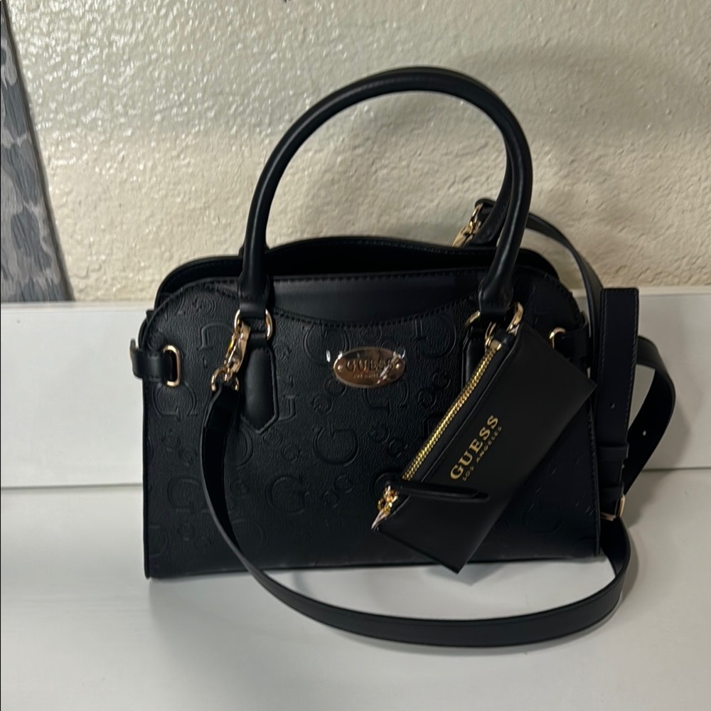 GUESS Black Handbag with Pouch